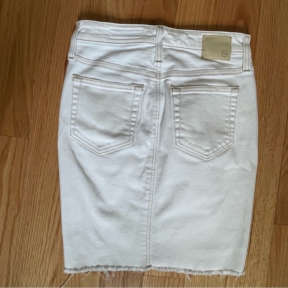 Adriano Goldschmied Denim The Erin Pencil Skirt 1 Year Neutral White Size 24R - Picture 3 of 10